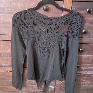 Elegant Black Lace Women's Top